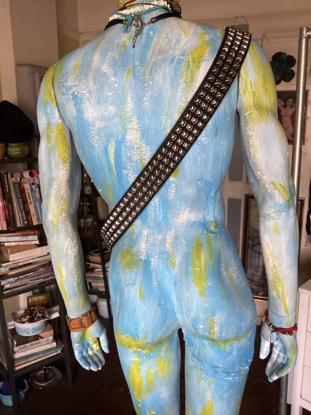 Black Studded Leather Guitar Strap from Ernie Ball